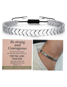 Pulsera de Flechas de Hematita Ajustable para Hombres y Adolescentes