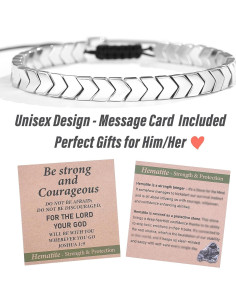 Pulsera de Flechas de Hematita Ajustable para Hombres y Adolescentes 2