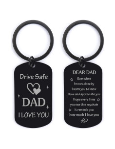 Llavero Conduce Seguro Papá - Regalo de Acero Inoxidable