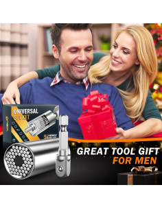 Llave de Socket Universal Dusor 7-19mm con Adaptador de Taladro 2