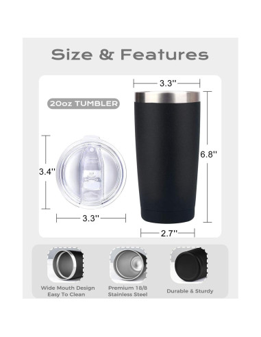 Vaso de Acero Inoxidable CSUPPCREA para Esposo - 567g