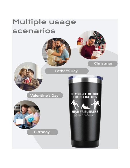 Vaso de Acero Inoxidable CSUPPCREA para Esposo - 567g