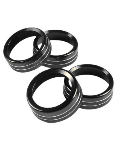 Cubiertas de Perillas de AC AuTK para Toyota Tacoma 2016-2023 - 4 Piezas Negras