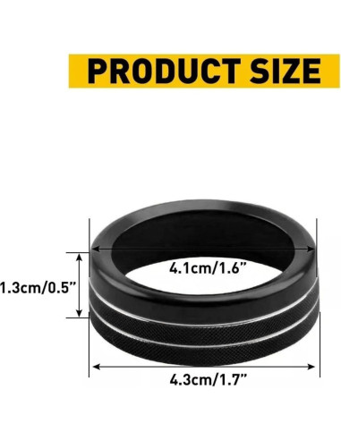 Cubiertas de Perillas de AC AuTK para Toyota Tacoma 2016-2023 - 4 Piezas Negras