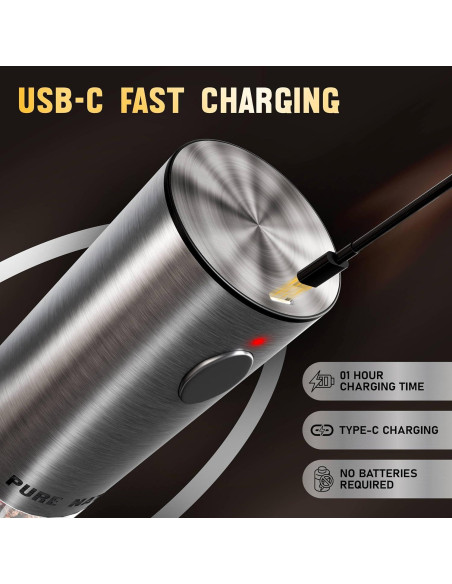 Juego de Molinillos de Sal y Pimienta Pure Nature Recargable