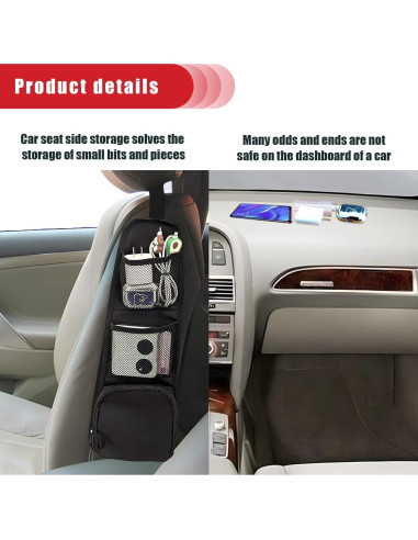 Organizador Lateral de Asiento de Coche QUICTO - 5 Bolsillos
