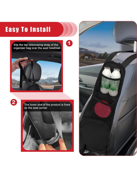 Organizador Lateral de Asiento de Coche QUICTO - 5 Bolsillos