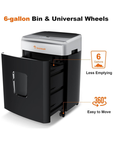 Destructora de papel Bonsaii 110 hojas automática P-4 seguridad