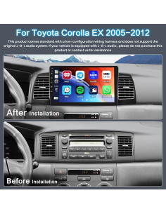Estéreo de coche Inefala para Toyota Corolla 2005-2012 2+64GB 2