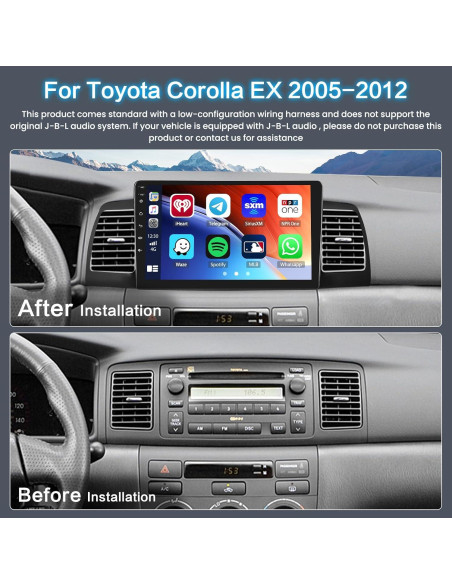 Estéreo de coche Inefala para Toyota Corolla 2005-2012 2+64GB Estéreo de coche Inefala para Toyota Corolla 2005-2012 2+64GB