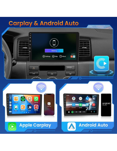Estéreo de coche Inefala para Toyota Corolla 2005-2012 2+64GB