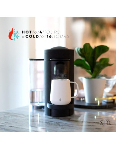 Taza de Viaje Simple Modern Voyager 12oz Acero Inoxidable Negro