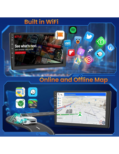 Estéreo de coche Inefala para Toyota Corolla 2005-2012 2+64GB Estéreo de coche Inefala para Toyota Corolla 2005-2012 2+64GB