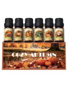 Set de Aceites Esenciales de Otoño WUSEONY 6x10ml Aromaterapia