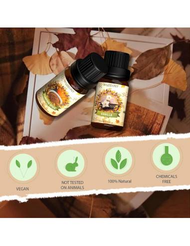 Set de Aceites Esenciales de Otoño WUSEONY 6x10ml Aromaterapia