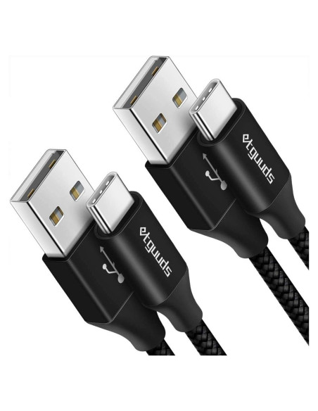 Cable USB A a USB C Trenzado etguuds 15 pies 2-Pack Carga Rápida Cable USB A a USB C Trenzado etguuds 15 pies 2-Pack Carga Rápida