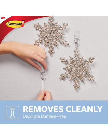 Ganchos de Alambre Transparente Command - 6 Ganchos, Soporta 0.91 kg