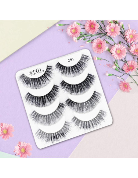 Pestañas Postizas Ardell Mega Volume 251 - 4 Pares Reutilizables