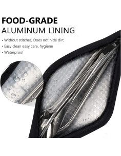 Funda Reutilizable para Pajitas Aosbos - Aluminio Grado Alimentario 2
