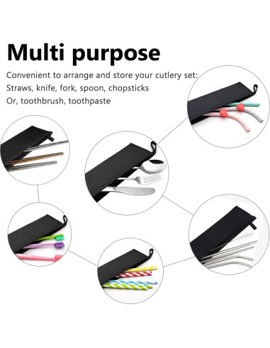 Funda Reutilizable para Pajitas Aosbos - Aluminio Grado Alimentario