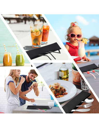 Funda Reutilizable para Pajitas Aosbos - Aluminio Grado Alimentario