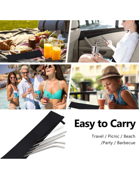 Funda Reutilizable para Pajitas Aosbos - Aluminio Grado Alimentario