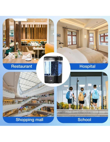 Paquete de 4 Dispensadores Automáticos de Jabón VZZNN 600 ml