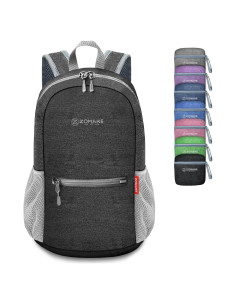 Mochila de Senderismo Plegable ZOMAKE 10L Ligera Negra