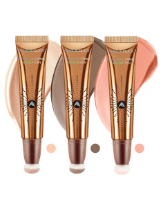 Juego de Varitas de Belleza Anglicolor 3 en 1 - Rubor, Contorno e Iluminador