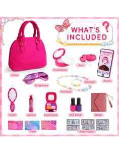 Bolso de Juguete para Niñas Hilsoeet con Accesorios 3-8 Años 2