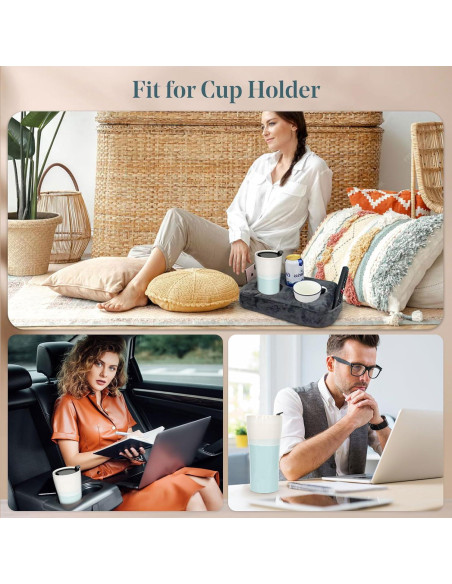 Taza de cerámica aislada Kopmath 15 oz con tapa azul Taza de cerámica aislada Kopmath 15 oz con tapa azul