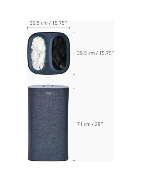 Cesto de Ropa Joseph Joseph 60L con Tapa y 2 Bolsas Removibles