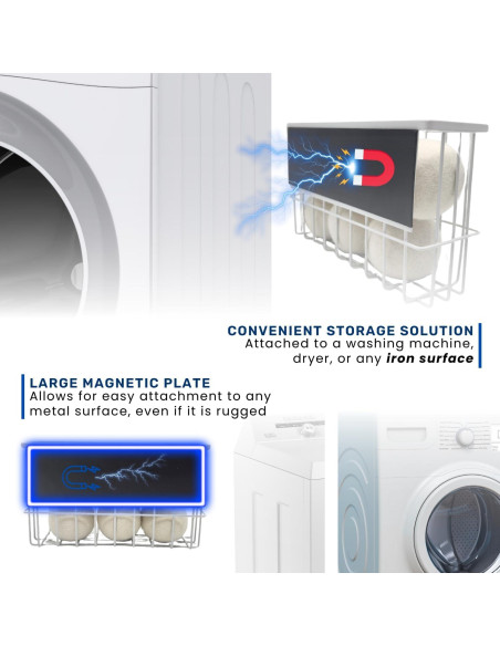 Pelotas de Secadora de Lana ENUKYCOM 6 Pcs + Soporte Magnético