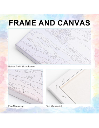 Kit de Pintura por Números Enmarcado Yezavesu Oso 20x30 cm