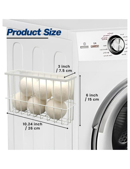 Pelotas de Secadora de Lana ENUKYCOM 6 Pcs + Soporte Magnético