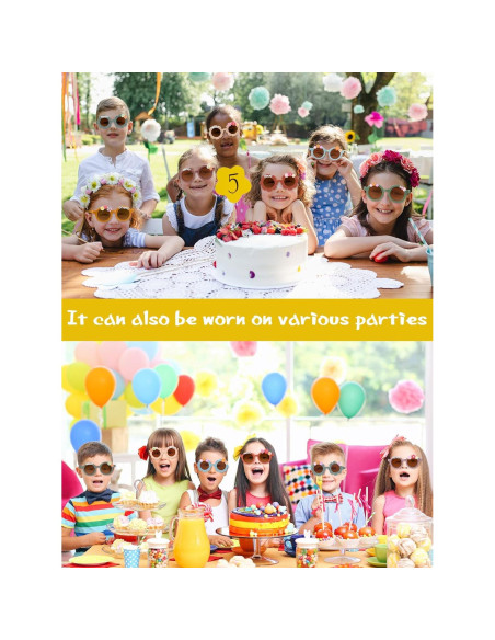 Kanayu Kit de Gafas de Sol DIY para Niños 24 Piezas Colores Vivos