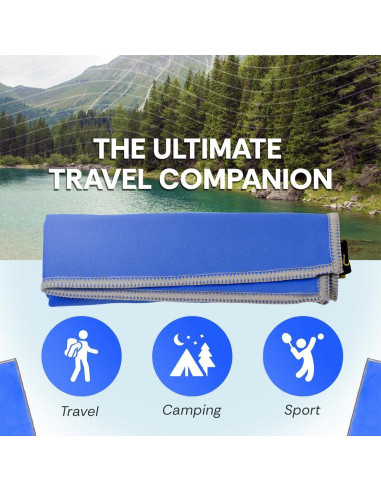 Toalla de Microfibra Elite Trail Magic BPUL Azul 32x25 cm