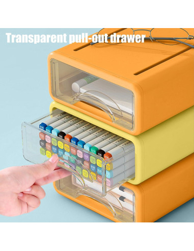 Organizador de Escritorio Apilable ZZFENGKR 4 Cajones Plástico