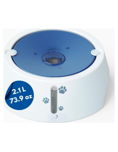 Tazón de Agua Antideslizante Barking&Mad 2.1L Azul Cielo