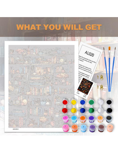 Kit de Pintura por Números HITIRECOVI 40.64x50.8cm Adultos