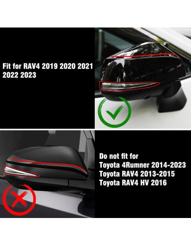 Cubierta de Espejo Lateral Moonlinks para Toyota RAV4 2019-2024