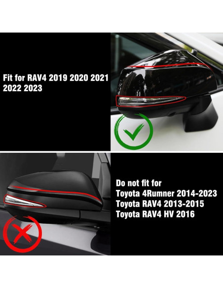 Cubierta de Espejo Lateral Moonlinks para Toyota RAV4 2019-2024