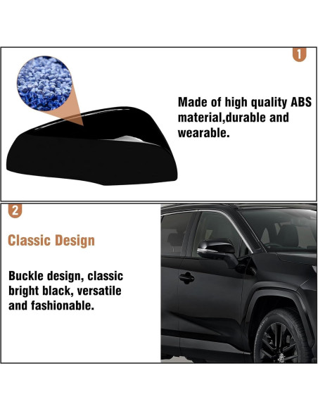 Cubierta de Espejo Lateral Moonlinks para Toyota RAV4 2019-2024