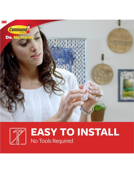 Ganchos Medianos Command 3M - 50 Ganchos y 50 Tiras Adhesivas