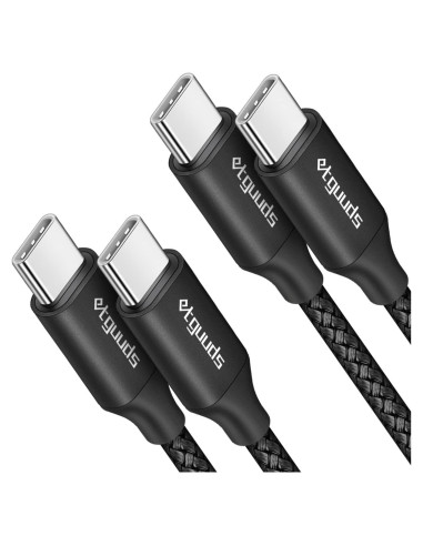 Cable USB C a USB C 3m Etguuds 60W Carga Rápida 2-Pack