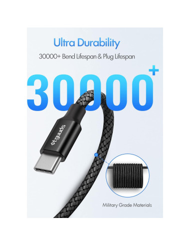 Cable USB C a USB C 3m Etguuds 60W Carga Rápida 2-Pack