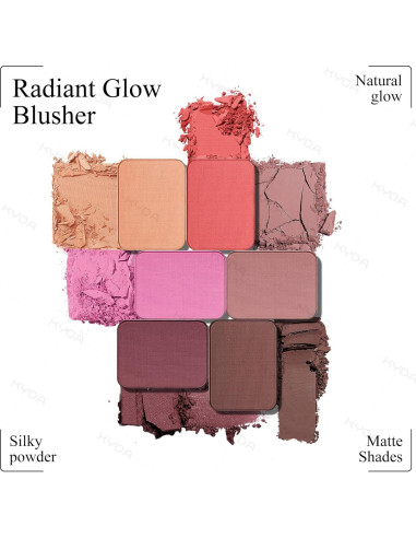 Rubor en polvo KYDA Baya 4.8g - Acabado mate y radiante