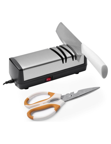 Afilador de cuchillos eléctrico MKHS 3 en 1 Plata 0.77 kg
