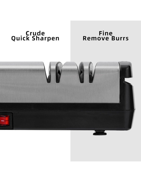 Afilador de cuchillos eléctrico MKHS 3 en 1 Plata 0.77 kg Afilador de cuchillos eléctrico MKHS 3 en 1 Plata 0.77 kg