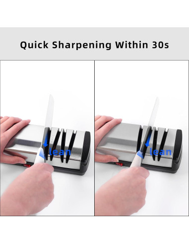 Afilador de cuchillos eléctrico MKHS 3 en 1 Plata 0.77 kg